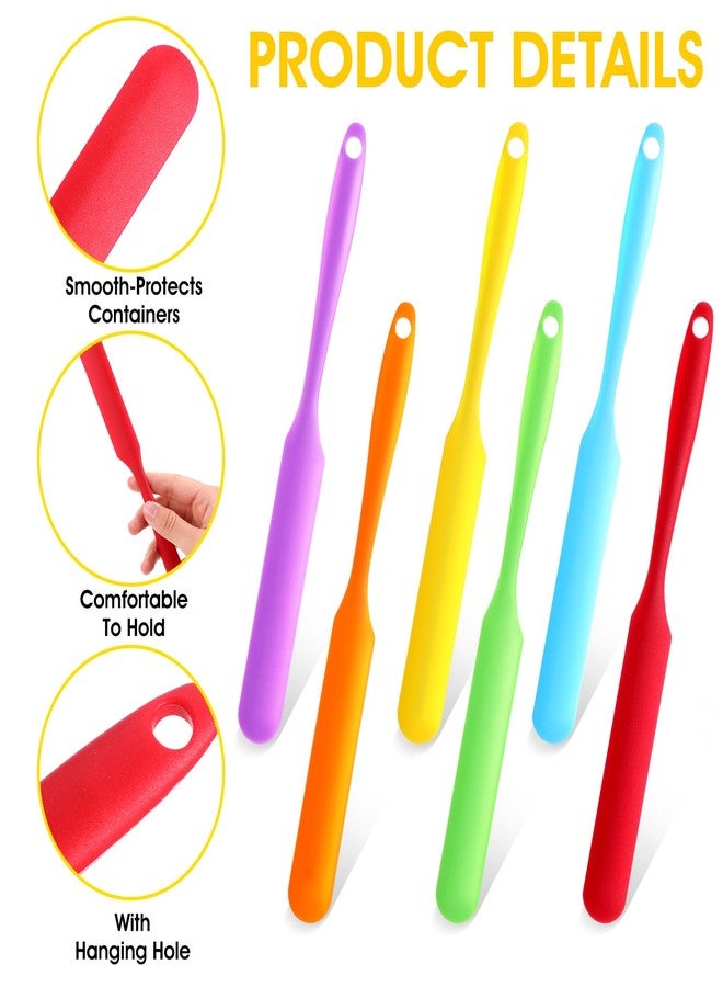 mekueeex 24pcs Jar Spatula,Silicone Jar Scraper with Long Handle,Jam Spreader Cake Cream Butter Spatulas, Silicone Spatula Waxing Applicator for Home Salon Body Use - Image 3